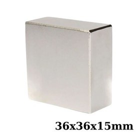 Resim 36x36x15mm Neodyum Güçlü Mıknatıs - Neodim Magnet 