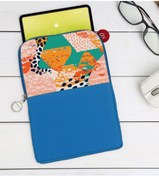 Resim Bk Gift Gift Modern Art Tasarımlı Taşınabilir Koruyucu Tablet Kılıfı & Organizer Çanta - Mavi-1 