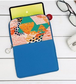 Resim Bk Gift Gift Modern Art Tasarımlı Taşınabilir Koruyucu Tablet Kılıfı & Organizer Çanta - Mavi-1 