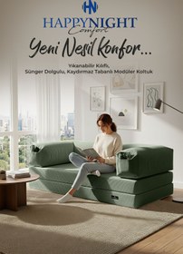 Resim HAPPYNIGHT Sofya Aktivite Koltuğu | Oyun Koltuğu | Sünger Koltuk | Sinema Koltuğu | 90x180 