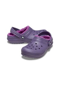 Resim Crocs Classic Lined Clog Kids Çocuk Siyah Terlik 207010-5cı Mor 