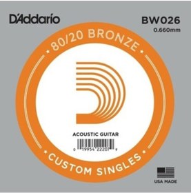 Resim Daddario Bw026 Bronze Single 0.26 - Akustik Gitar Tek Tel 