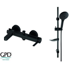 Resim Gpd Mbb165 Gildo Siyah Banyo Bataryası + Sürgülü Duş Seti Siyah 