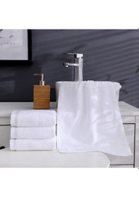 Resim Beyaz El Yüz Otel Havlusu 10 Adet, %100 Pamuk 200 Gram 50 x 90 Cm 