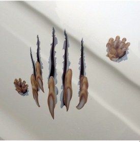 Resim Sones Araba Pvc Kendinden Yapışkanlı Çizik Kişiselleştirilmiş Çıkartmalar 