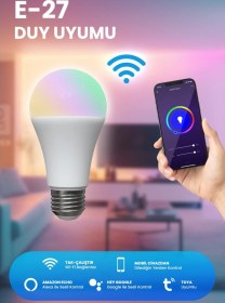 Resim Alpsmart As-8229 Cw Akıllı Wifi Led Lamba Tuya Destekli 9w Ampül Çok Renkli 