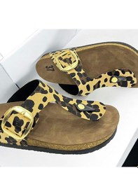 Resim Gema Kadın Parmak Arası Leopar Terlik Yeni Sezon Leopar 