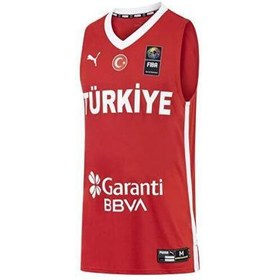 Resim Turkey V Neck Game Jersey Erkek Basketbol Forması 60660602 Kırmızı 