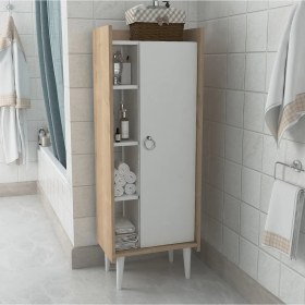 Resim Lagomood Ruby Çok Amaçlı Dolap Banyo Mutfak Beyaz Meşe 