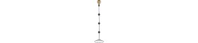 Resim Mediterian Şık modern siyah lambader, metal yapım, tek ayaklı, yüksekliği 101-150 cm 