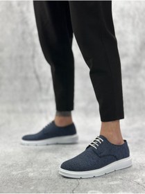Resim BOA BA0003 Bağcıklı Klasik Spor Keten Lacivert Beyaz Taban Casual Erkek Ayakkabı 
