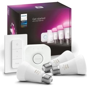 Resim CetKing Huewca 9-75W Renkli Akıllı Başlangıç Seti 3'lü Kumandalı E27 Bluetooth Özellikli 