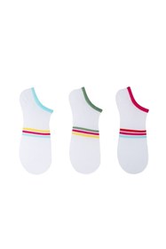 Resim The Socks Company Kadın 3'Lü Çorap 23SDCR170P - Beyaz / 36-40 