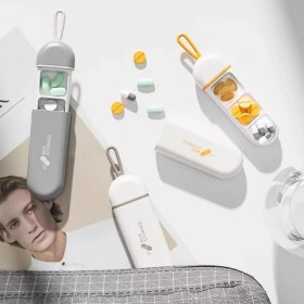 Resim 3 Bölmeli Taşınabilir Seyahat Tipi Hap Saklama Kutusu Ilaç Saklama Kutusu 