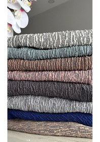 Resim Upmall Jakarli Sandalye Örtüsü, Kılıfı Çubuk Desen Mint 6 Adet 