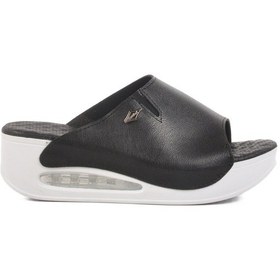 Resim Aspor Siyah Kadın Dolgu Topuk Terlik Çok Renkli 