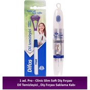 Resim Difaş Pro-clinic Slim Soft Diş Fırçası + Dil Temizleyici + Diş Fırçası Saklama Kabı Hediye 