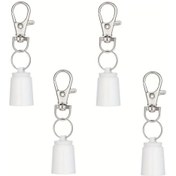 Resim Willowhaven Beyaz 4 Adet Ruj Kapaklı Istakoz Tokalı Anahtarlık - Dayanıklı Ruj Saklama Kutusu Beyaz 