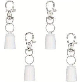 Resim Willowhaven Beyaz 4 Adet Ruj Kapaklı Istakoz Tokalı Anahtarlık - Dayanıklı Ruj Saklama Kutusu Beyaz 