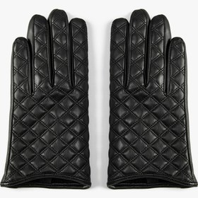 Resim Kadın Kayak Eldiveni Suni Deri Kapitone 