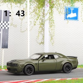 Resim Kapıları Açılabilir 1:43 Ölçekli DODGE Challenger Model Araba, Yeşil/Mavi, Manuel Geri Çekme Eylemi, Dayanıklı Alaşımlı Yapı, Çocuklar ve Koleksiyoncular İçin Mükemmel Oyuncak, Uzaktan Kumandalı Araç, Gerçekçi Model Araba, Sağlam Alaşımlı Gövde 