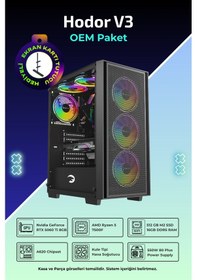 Resim IH Hodor V3 R5-7500F 16 GB 512 GB SSD 8 GB RTX5060Ti FreeDos Masaüstü Bilgisayar 