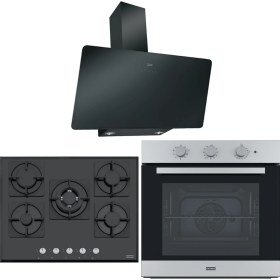 Resim Franke Fpj 915 V Bk A /900 Davlumbaz Fhns 705 4g Tc Bk C Ocak Fsl 82 H Xs Fırın Siyah/inox Ankastre Set 