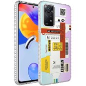 Resim Xiaomi Redmi Note 11 Pro 5g Kılıf Kamera Çıkıntılı Airbag Kenarlı Darbe Emici Desenli Kapak Elegans 