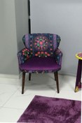 Resim LOVİSSE HOME Otantik - Etnik Desen Berjer, Tekli Koltuk - Misafir, Balkon, Cafe, Bekleme Koltuğu 