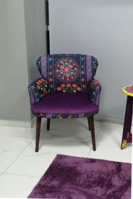 Resim LOVİSSE HOME Otantik - Etnik Desen Berjer, Tekli Koltuk - Misafir, Balkon, Cafe, Bekleme Koltuğu 