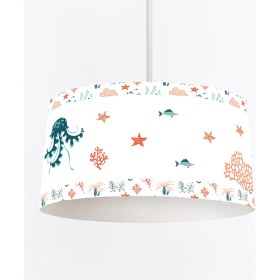 Resim instababyrooms Ahtapot Deniz Yıldızı Desenli Çocuk Odası Dijital Baskılı Sarkıt Avize 