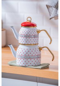 Resim Acar Encoy Emaye Mini Çaydanlık Takımı Çok Renkli 