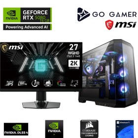 Resim Go Gamer GA1681DP Amd Ryzen 9 7950X / 64GB Ddr5 6000MHZ / 2tb Nvme SSD 6000-5000MB-SN / Rtx 5080 16GB / 240MM Sıvı Soğutma / Msı 27" 2k 180Hz. / Windows 11 Pro Masaüstü Bilgisayar 