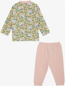 Resim Breeze Kız Bebek Pijama Takımı Çiçek Desenli Tavşancık Baskılı 4 Ay-1 Yaş, Sarı-sarı Sarı 
