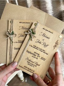 Resim Ahşap Lux Davetiye 