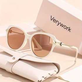 Resim Verywork Kadınlar Klasik Retro Dikdörtgen Çerçeve Moda Gözlükleri - Sokak Fotoğrafçılığı için Uygun 