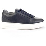 Resim Bambi Lacivert Hakiki Deri Erkek Sneaker E01593520541 