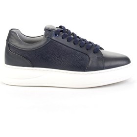 Resim Bambi Lacivert Hakiki Deri Erkek Sneaker E01593520541 