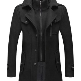 Resim Erkek Kış Montu - Resmi ve Rahat Çift Düğmeli Ceket, Düğme Kapatma, Uzun Resmi, Zarif Yaka, Polyester Astar - Ofis, Partiler, Günlük Kullanım için Soğuk Hava Dış Giyim - Klasik Erkek Giyim, Parti Kıyafeti, Sophistike Tasarım, Premium Malzeme, Ofis Uzmanları, Ofis Kıyafeti, Dayanıklı Yapı, Profesyonel Erkekler 