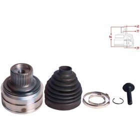 Resim Paslıoğlu Audı A6 2010 Sonrası Uyumlu Dış Aks Kafası - 8k0498099a 
