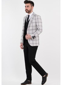 Resim Sir Kombinli Regular Fit Erkek Takım Elbise 