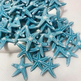 Resim 10 Adet Bohem Stil Mavi Yıldız Balığı Pandantif, Akrilik Deniz Yaşamı Takılar DIY Takı Yapımı İçin, El Yapımı Boho Plaj Aksesuarları Bileklikler, Kolyeler, Küpeler, El Sanatları Dekorasyonu 