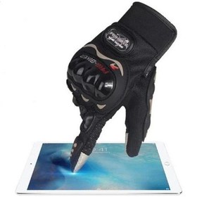 Resim Probiker Siyah Motosiklet Eldiveni L Touch Screen Dokunmatik Kaymaz Elastik Kumaş Scooter / Bisiklet 