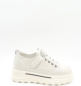 Resim Guja İthal Dolgu Taban Sneakers Kadın Spor Ayakkabı GJ363 Bej 