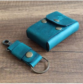 Resim Sumerian Leather Craft Klasik Deri Sigara Kılıfı Yeşil 
