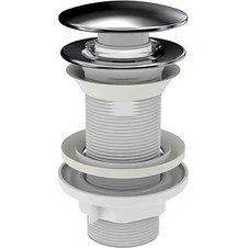 Resim İzyapi Klick Klack Taşmasiz Bas Aç Metal Lavabo Sifonu 