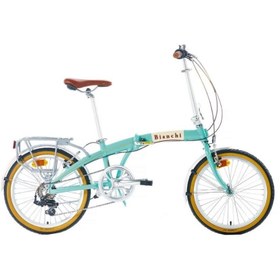 Resim Bianchi New Vintage 7 Vites 20 Jant Katlanır Şehir Bisikleti - Celeste Mavi 