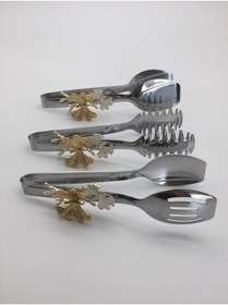 Resim Fiyakalı Ürünler Kelebek Aksesuarlı Gümüş Metal Salata, Makarna, Pasta , Servis , Sunum , Yemek Maşası 3'lü Set 