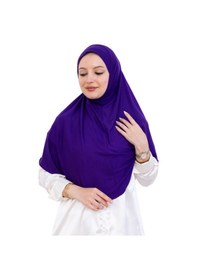 Resim Modish Group Tek Parça Hazır Başörtüsü Türban Şal Kolay Takılan Uzun Şal Viskon Mor 