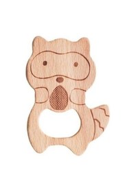 Resim Hobireyon Rakun Figürlü Diş Kaşıyıcı Halka Kahverengi 